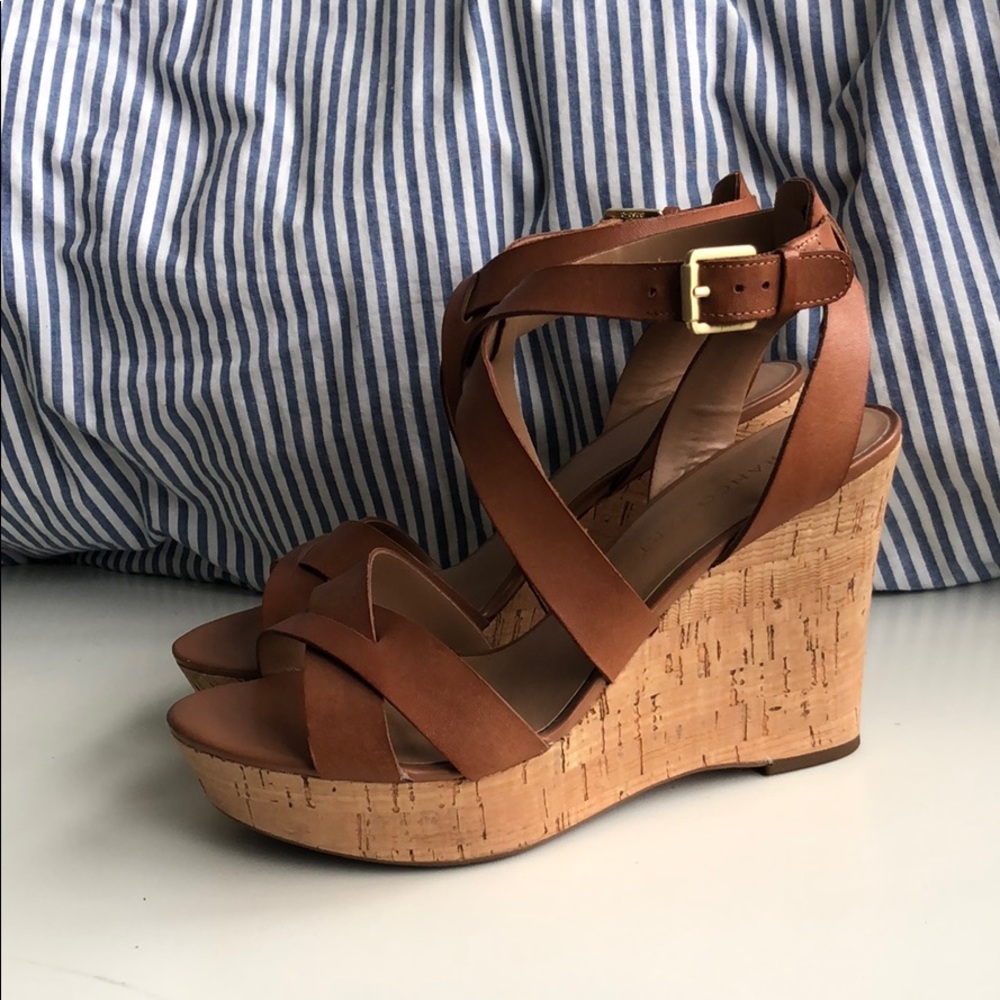 Franco Sarto leather wedges